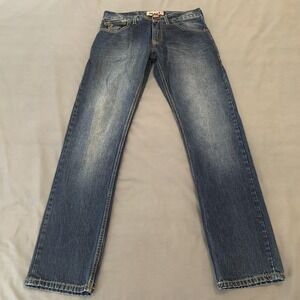 Quiksilver Quik Jean Jeans Mens 29 Straight Fit Blue Denim YSD1721 Distressed‎